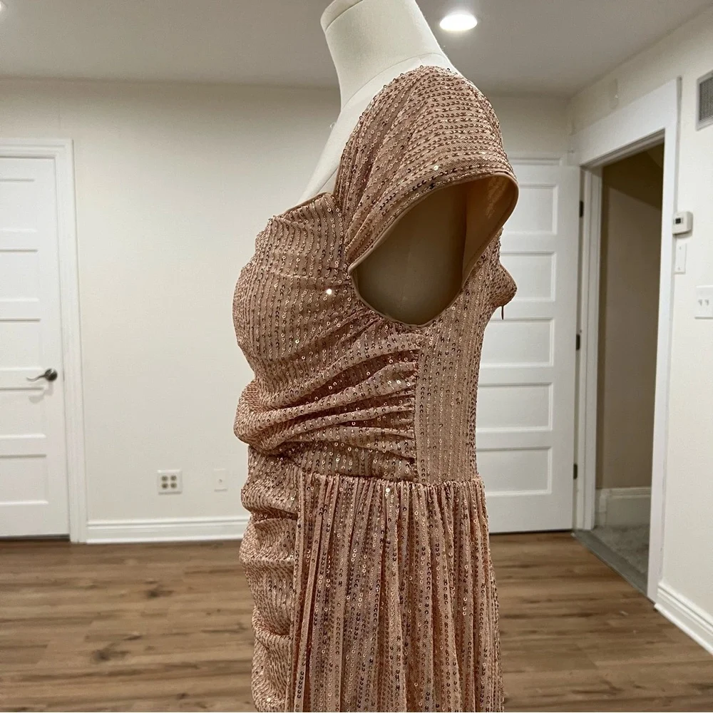 FAERIESTY Embellishment: Rose Gold Sequin Evening Dress - Picture 8 of 16